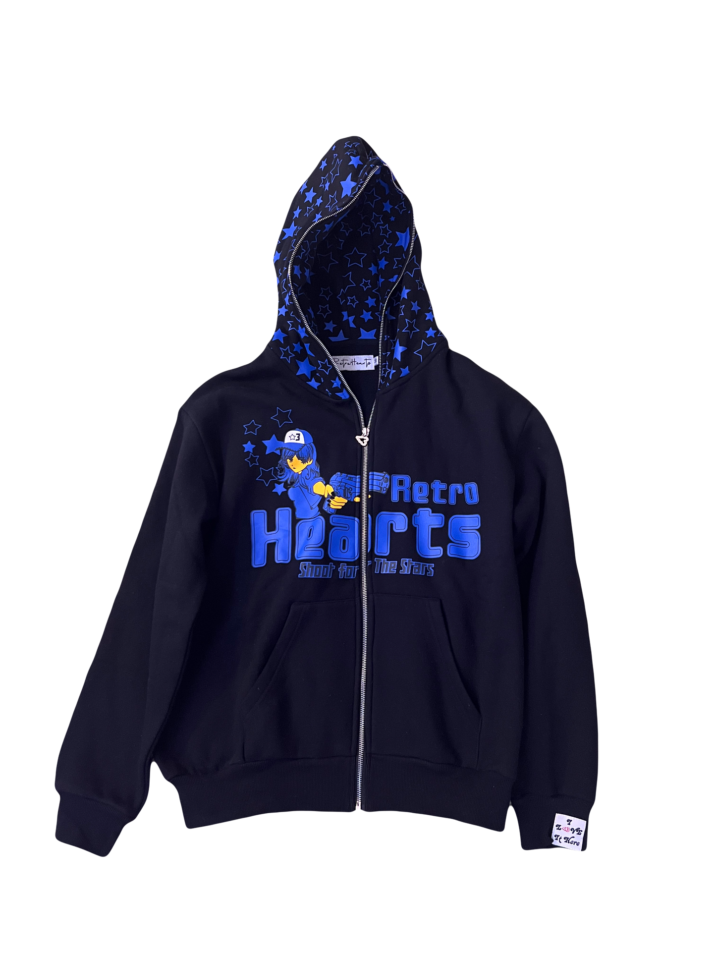 Shoot For Stars (Black/Blue)