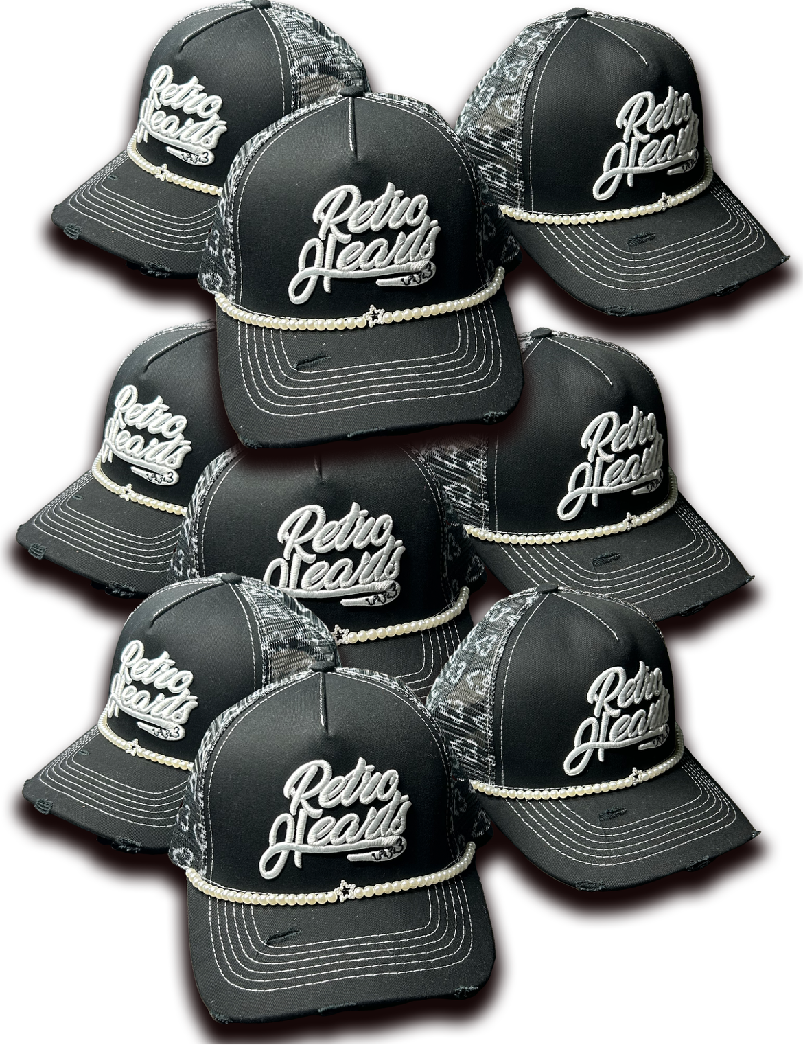 Retro Hearts Pearl Trucker