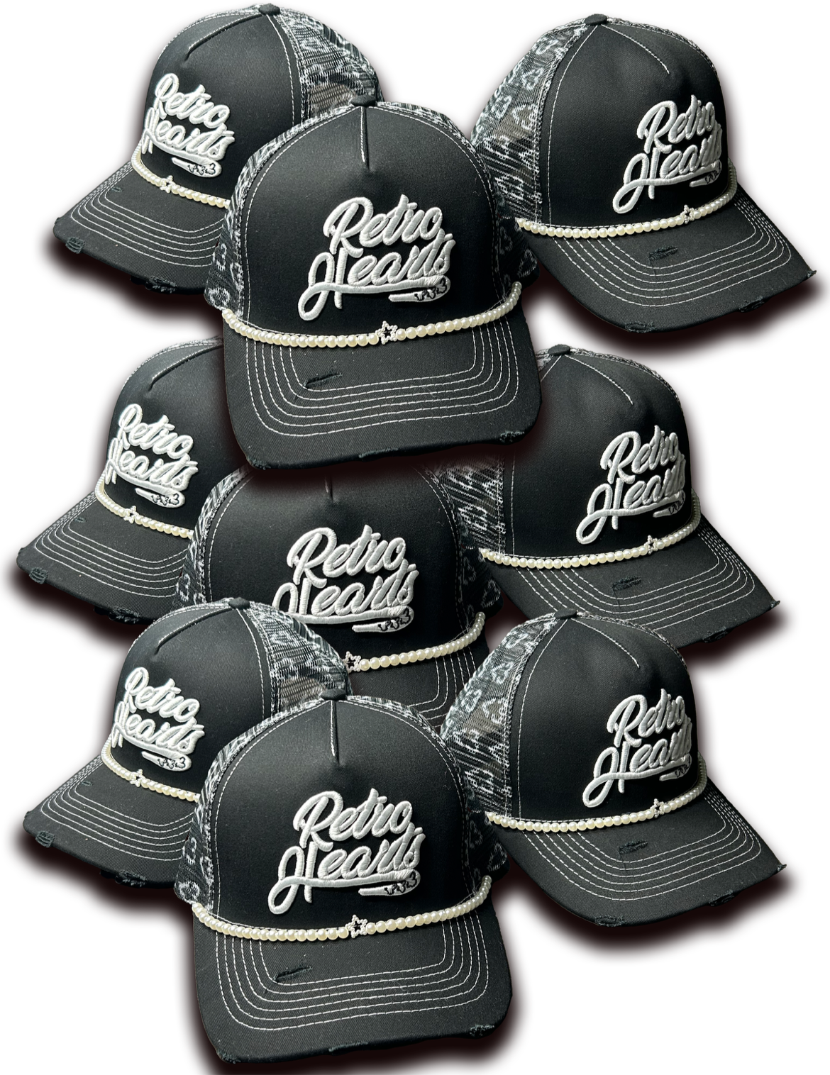 Retro Hearts Pearl Trucker